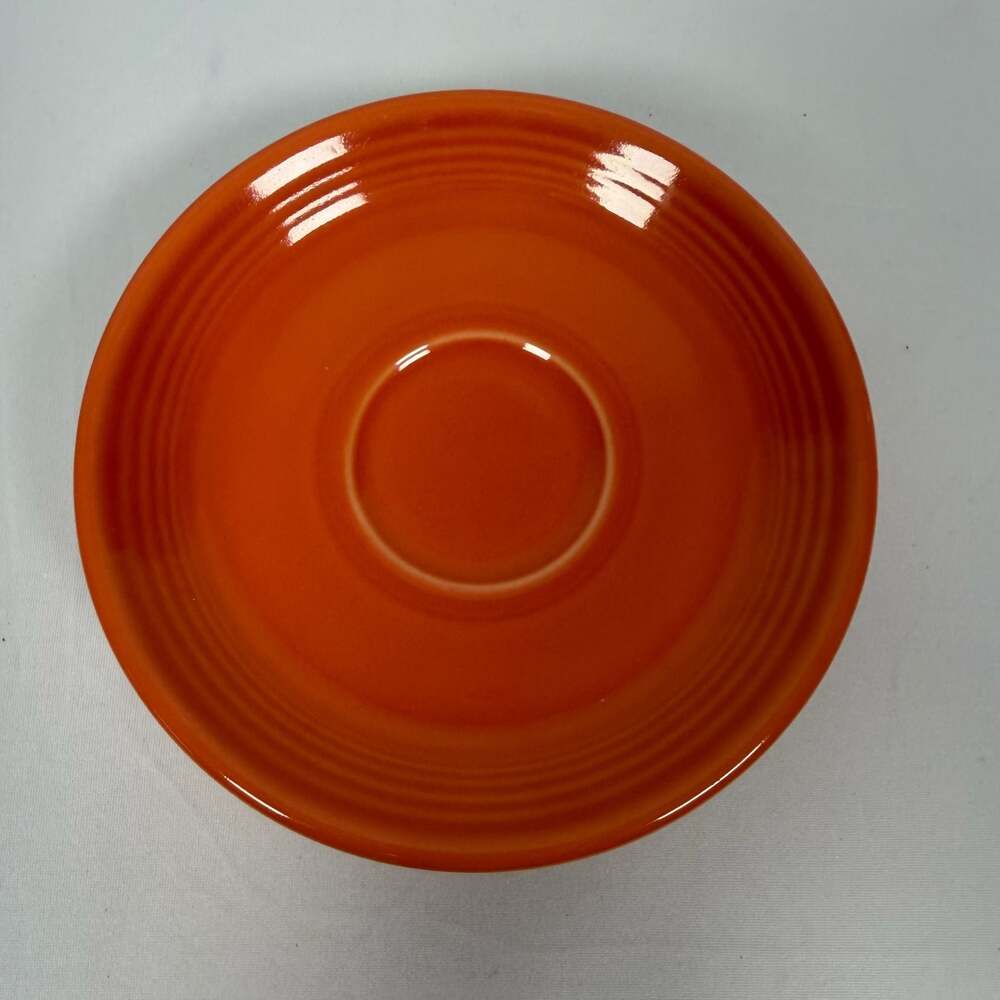 Fiesta Tangerine Orange 6" Saucers Set of 4 - Picture 2 of 5